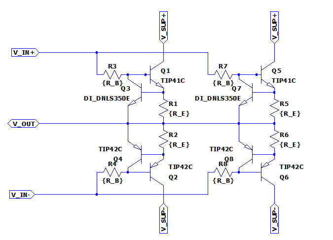 Outstage Schematic with N2 parallel transistors